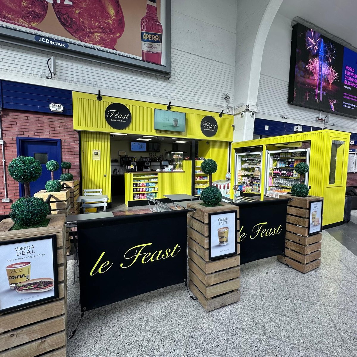 Le Feast Blackpool North station cafe inside Blackpool North Train Station